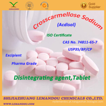 Sódio de Crosscarmellose, tambor de 25kgs / Fiber, No. CAS 74811-65-7